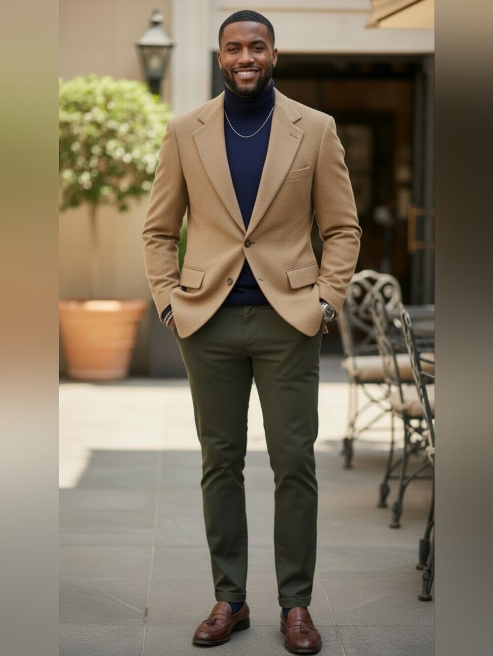 Vintage Bill Blass 100% Camel Hair Tan Sport Coat